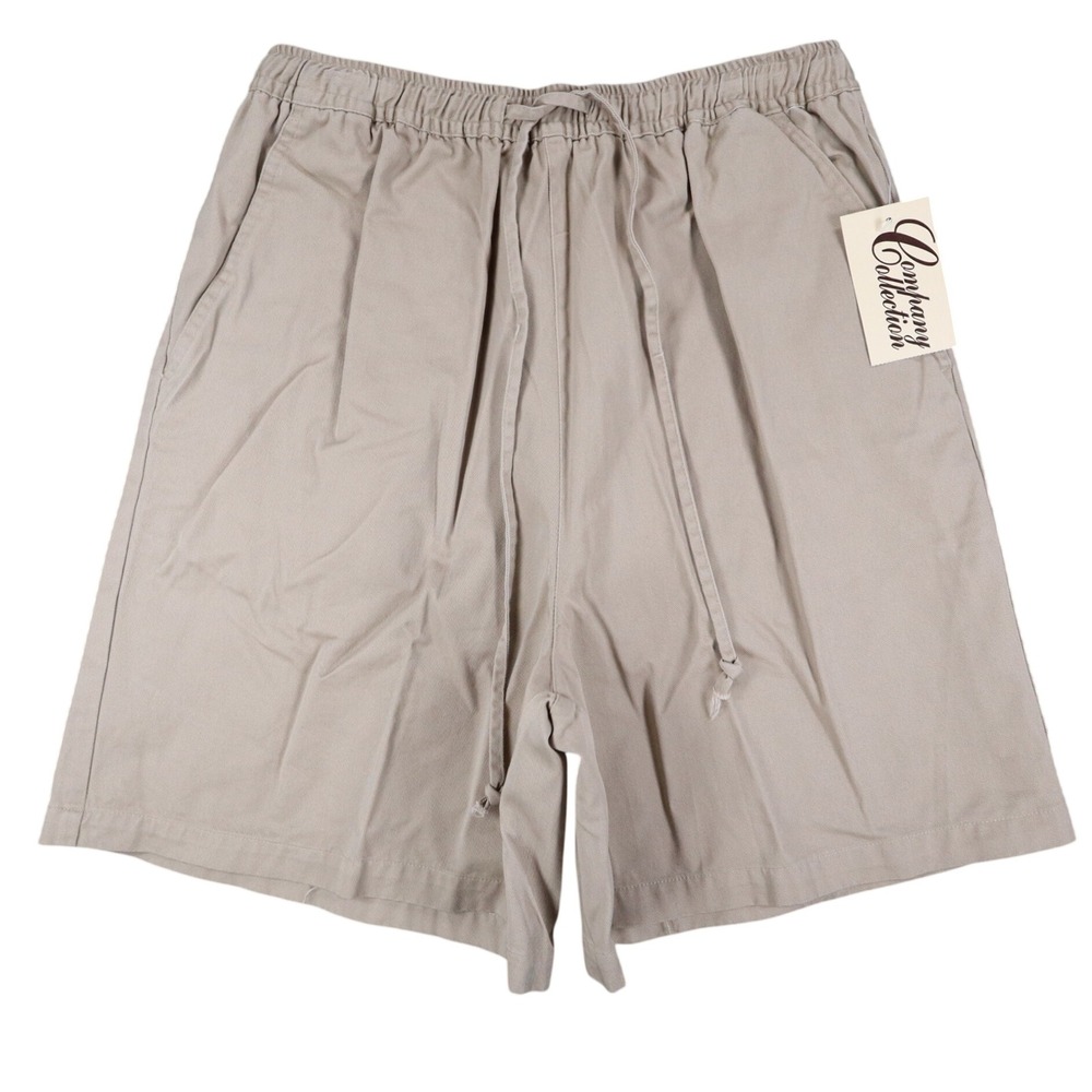 Company Collection Shorts Womens 10 Vintage 90s Tan Cotton Drawstring Deadstock